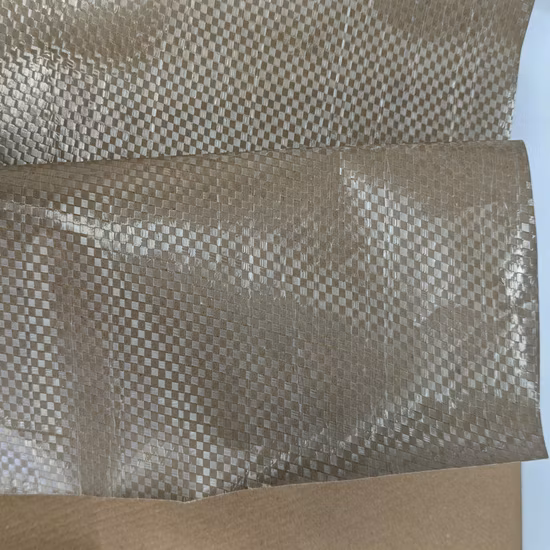 Papel Kraft alaranjado amarelo tecido PE da tela da construção 4bf9