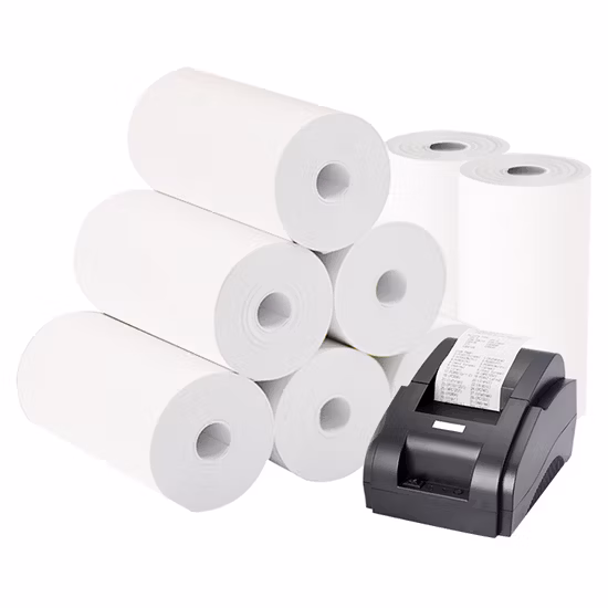 A posição imprimiu o papel térmico Rolls 80mmx70mm 58GSM